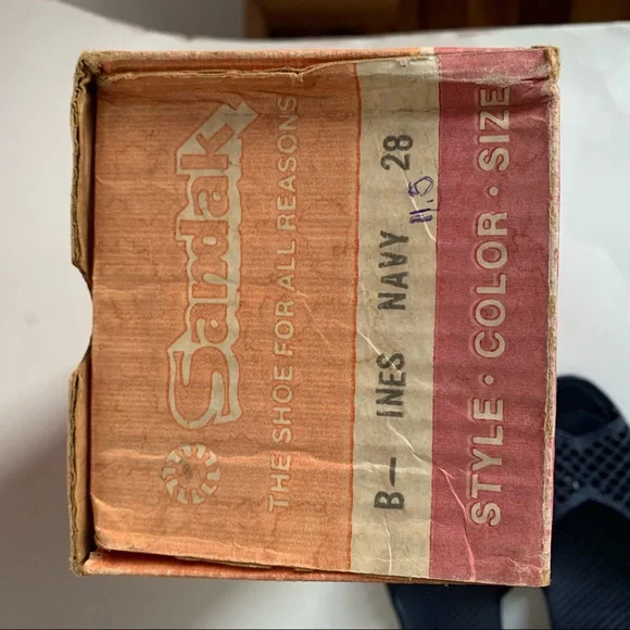 Sandak Sandals Size 11 Navy Jelly Vintage 1970’s California Deadstock - Picture 4 of 6